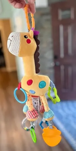 TUMAMA Giraffe Anhängerspielzeug Beissring Rassel