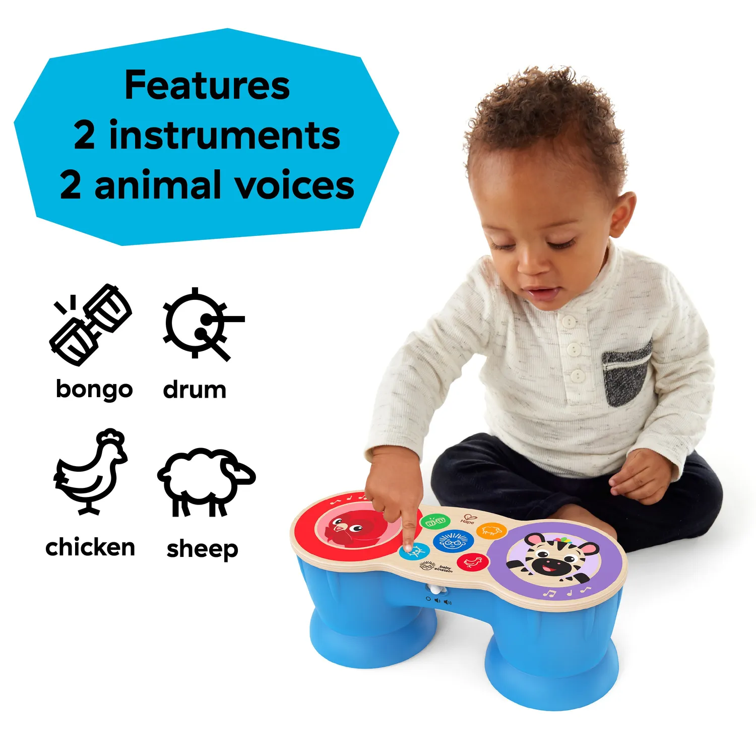 Baby Einstein Upbeat Tunes Holztrommel Magic Touch ab 6 Monate