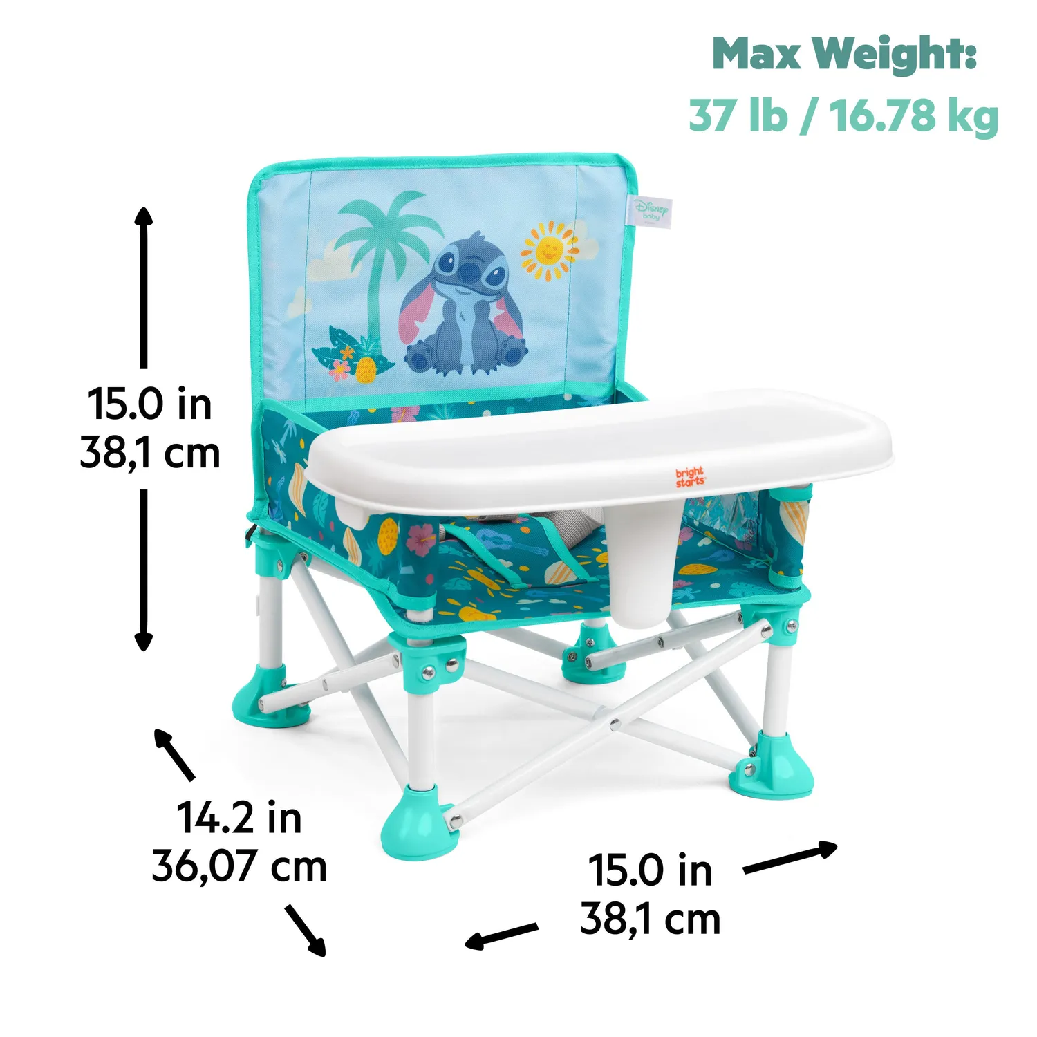 Bright Starts Disney Stitch Pop N Sit Boostersitz Blau