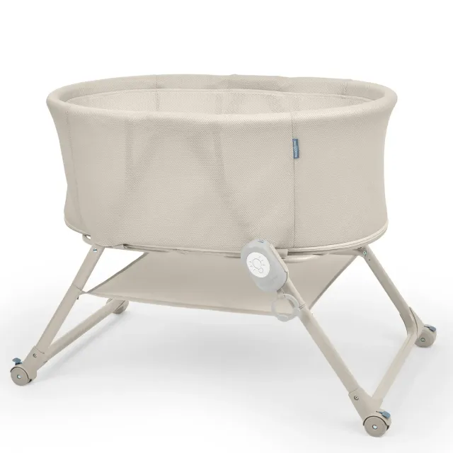Ingenuity Snooze & Stow Easy-Folding Babybett Sand mit Sound