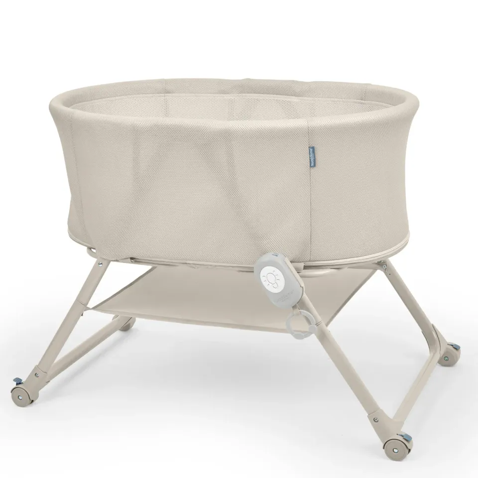 Ingenuity Snooze & Stow Easy-Folding Babybett Sand mit Sound