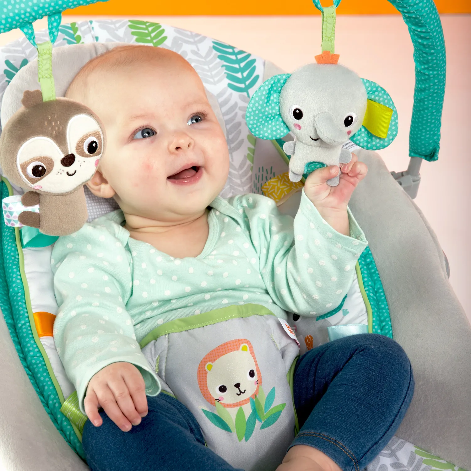 Bright Starts Jungle Vines Babywippe Vibration Melodie