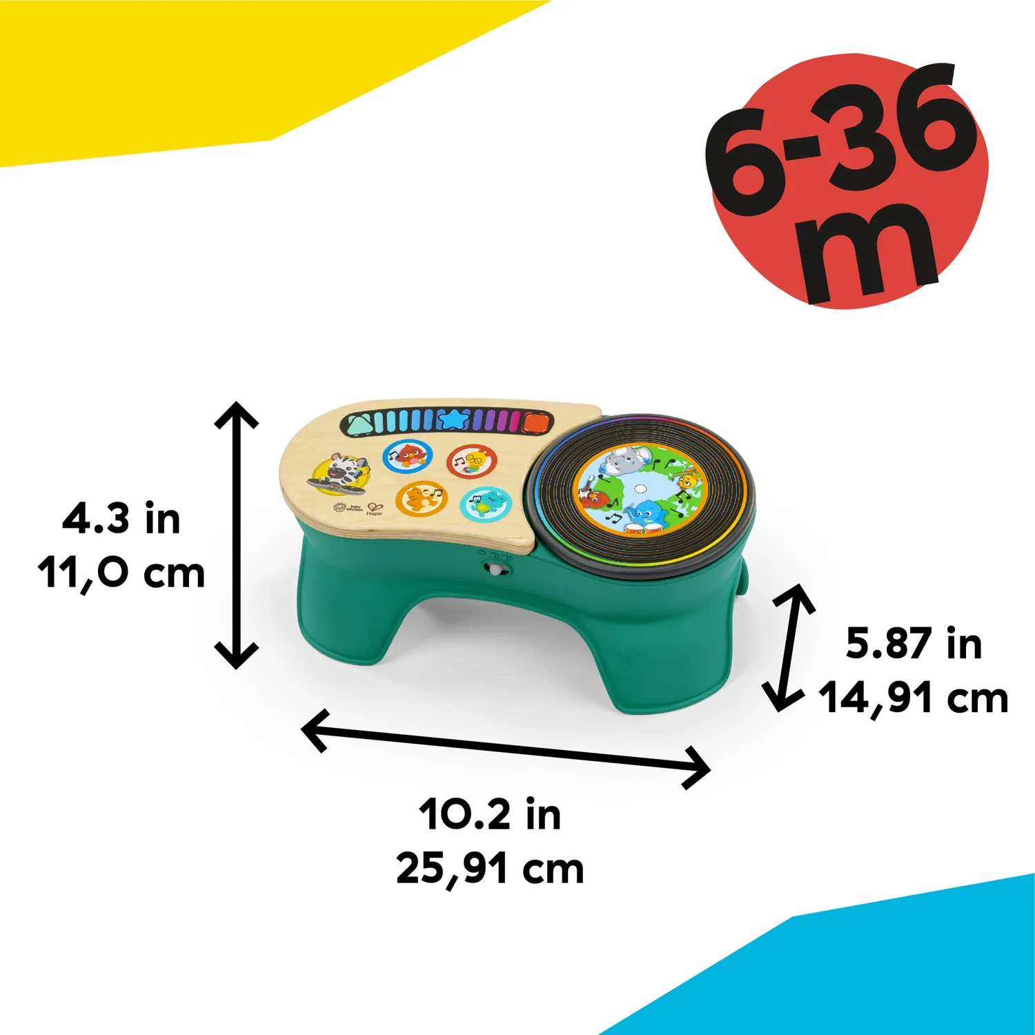 Baby Einstein DJ Discovery Magic Touch Plattenspieler Musikspielzeug Holz
