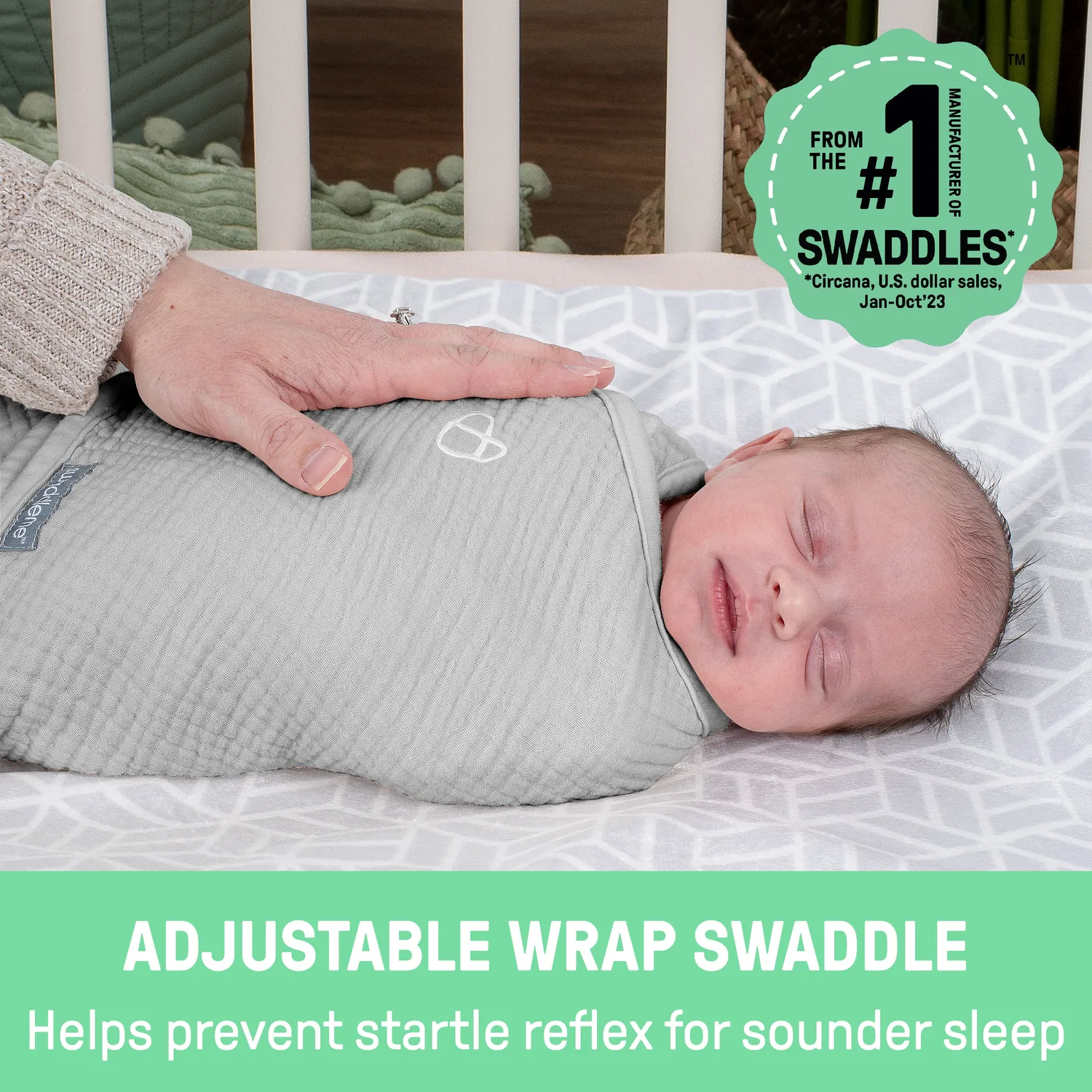 SwaddleMe Muslin Original Pucksack Granite 0-3 Monate