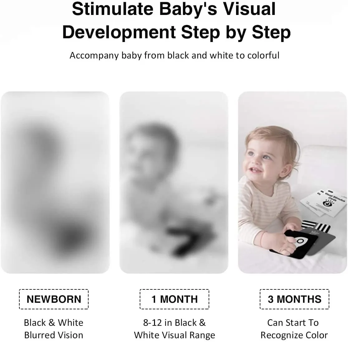 Beiens ZJ50-1 Kontrastkarten Baby 0-3 Monate 20 Karten