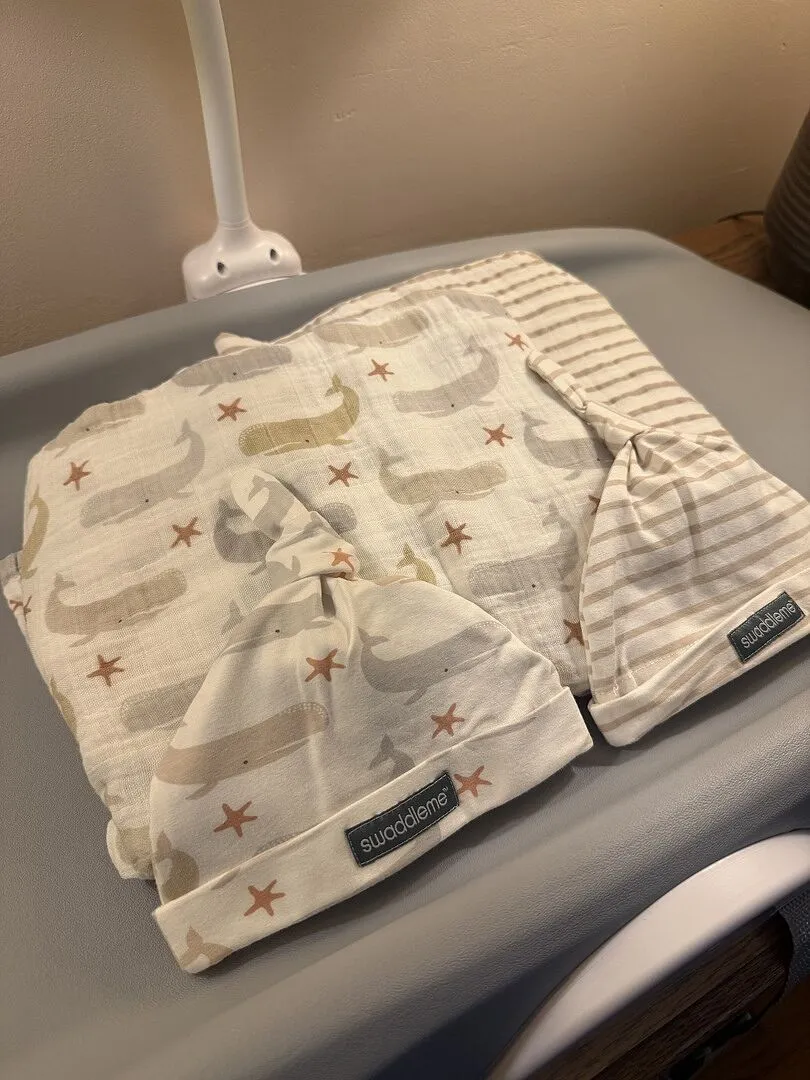SwaddleMe First Moments Musseldecke & Mütze Set 4-tlg oeko-tex