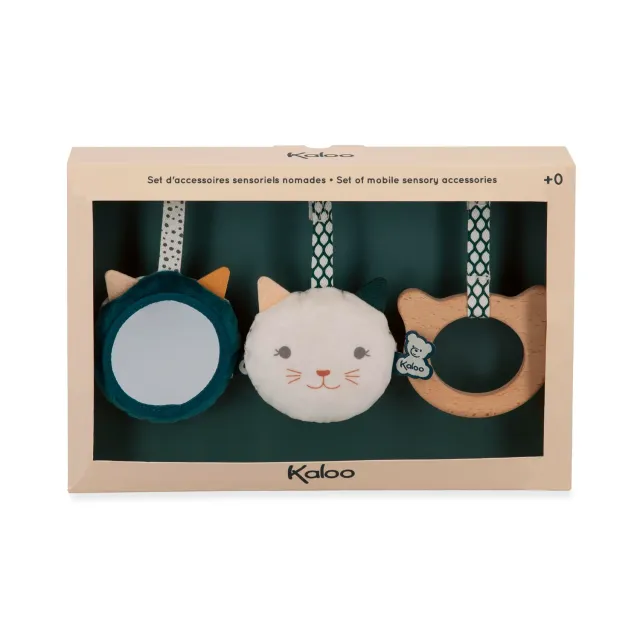 Kaloo Stimuli K227003 Babyspielzeug 3er-Set Katzen ab Geburt