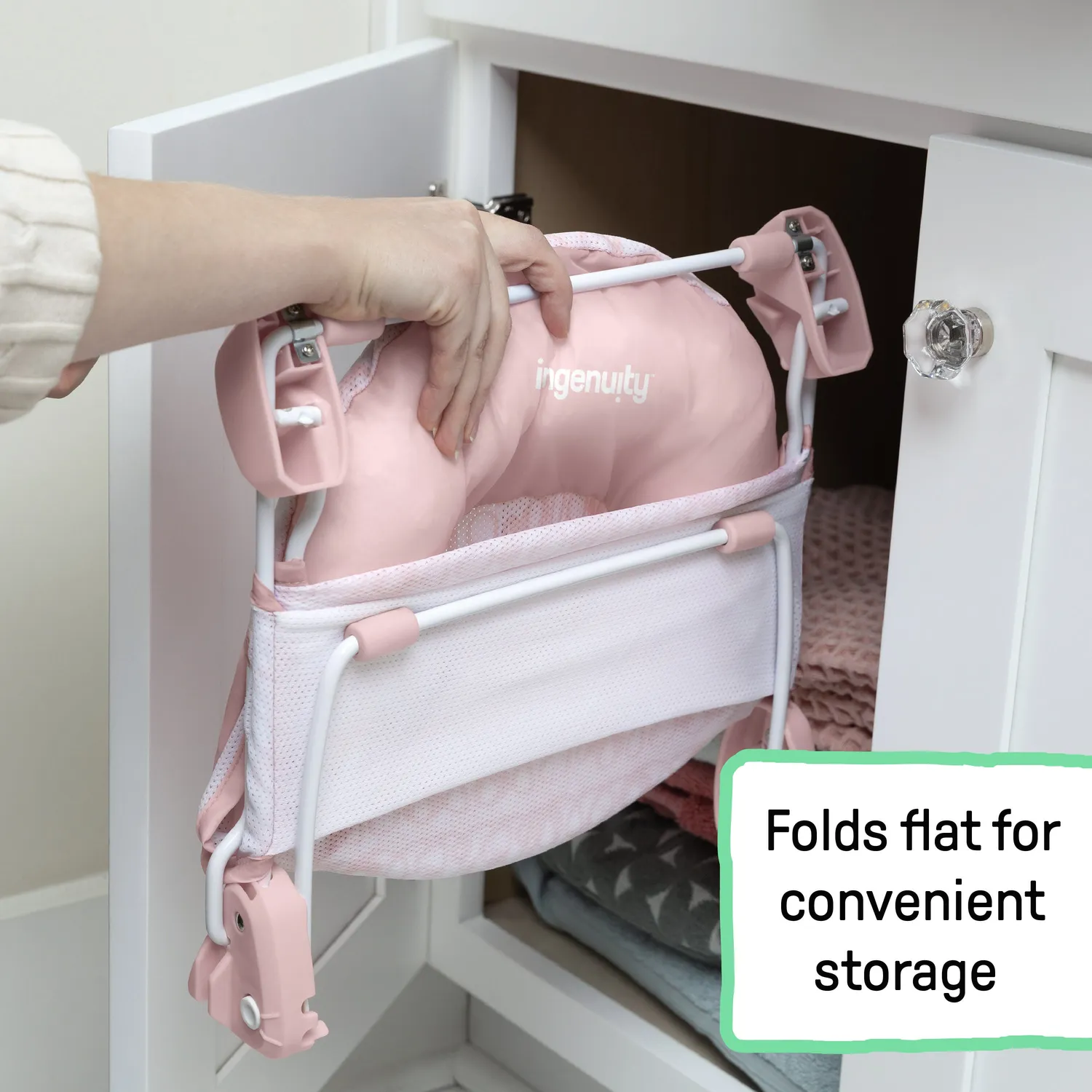 Ingenuity FoldAway 2-Position Babybadewanne Rosa