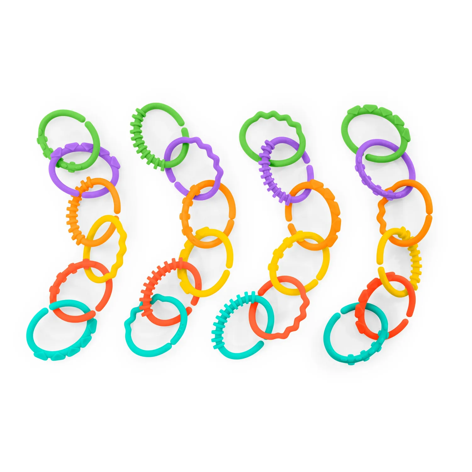 Bright Starts Lots of Links Spielringe 24er-Pack bunt flexibel