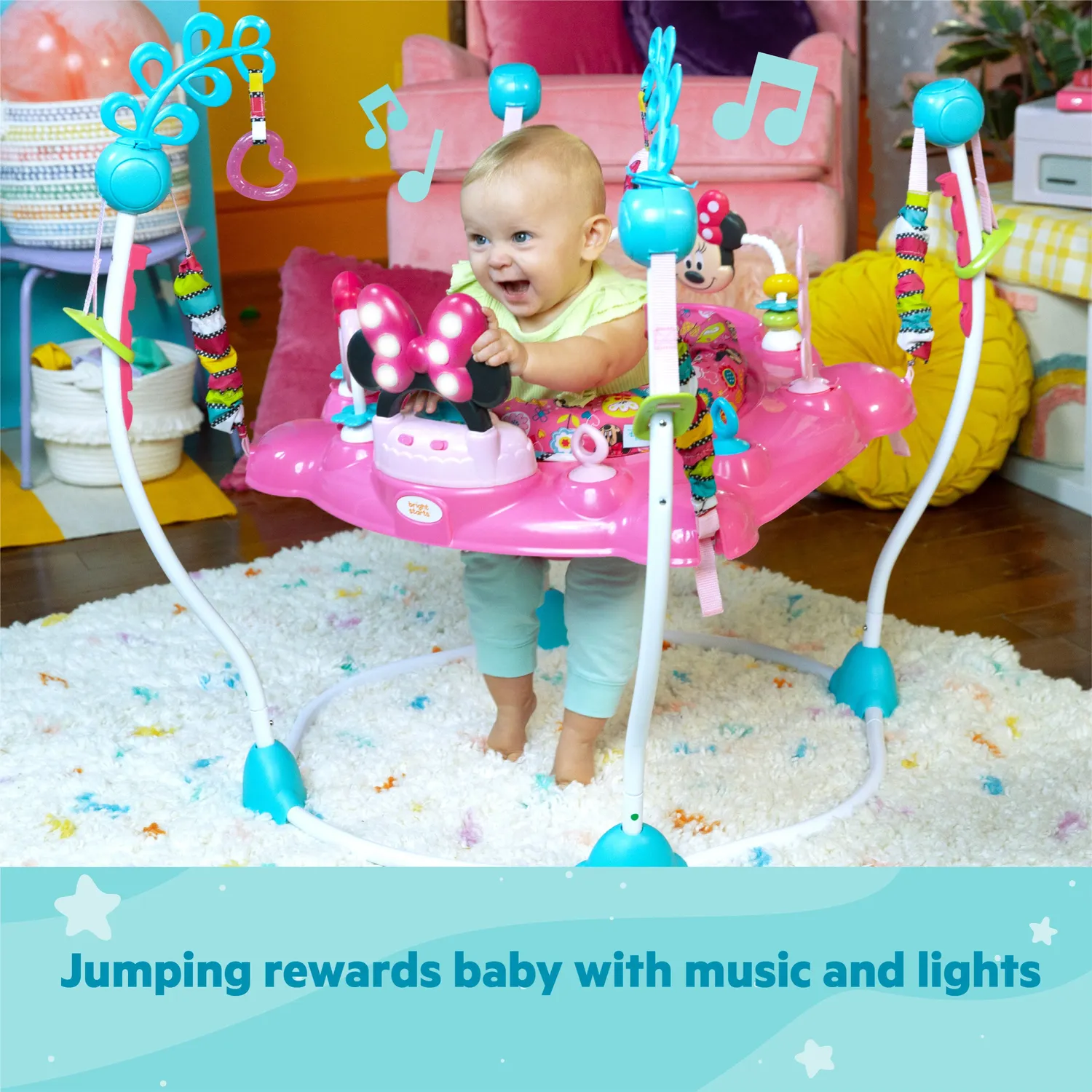 Disney Baby Minnie PeekABoo Baby-Jumper mit Licht