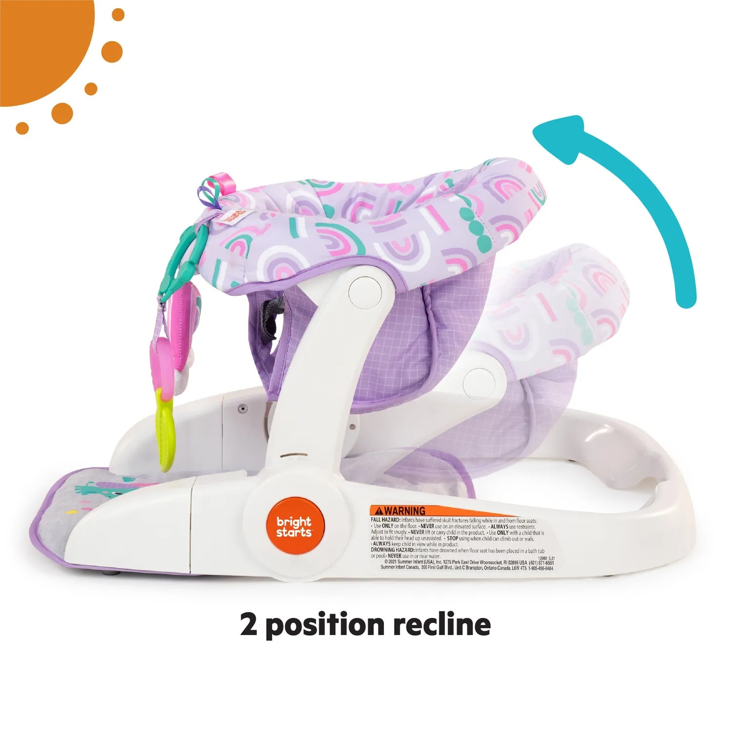 Bright Starts Learn-to-Sit Bodensitz Purple Paradise