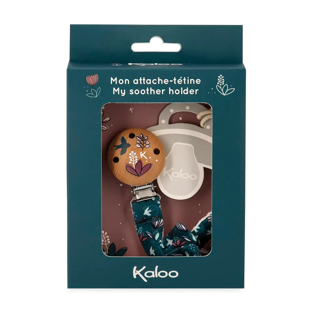 Kaloo K'Doux Schnullerkette Stoff Holz 16,5 cm Natur