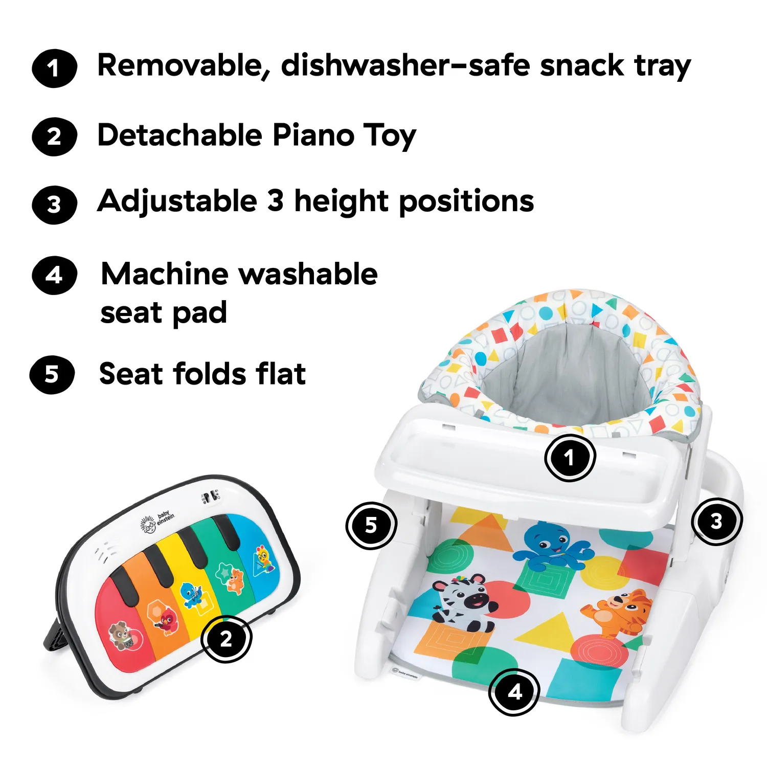 Baby Einstein Tappin Tunes 4-in-1 Bodensitz mit Klavier