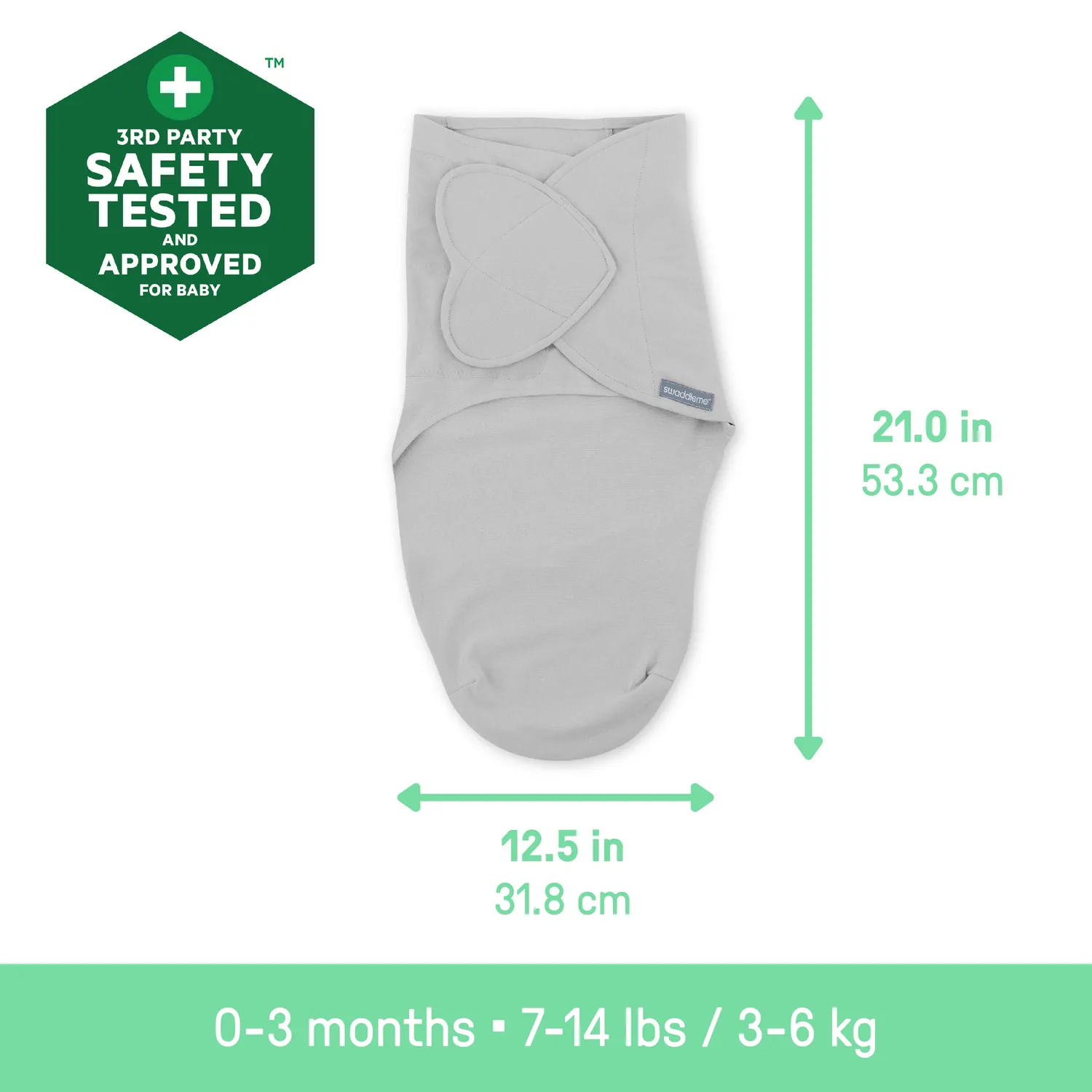 SwaddleMe Monogram Safari Pucktuch 3er-Pack Baumwolle