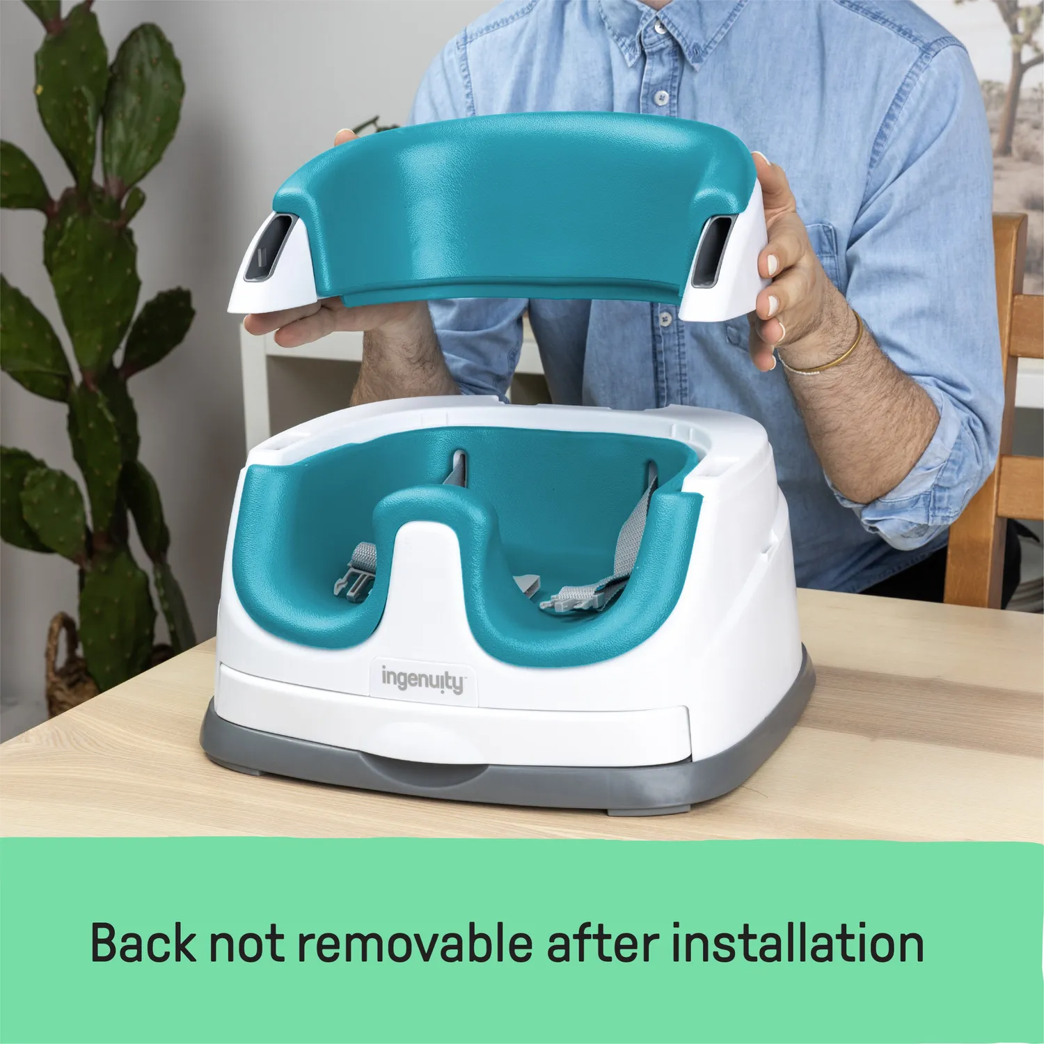 Ingenuity Baby Base 2-in-1 Sitzerhöhung Peacock Blue mit Tablett