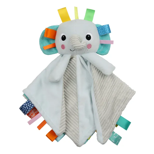 Bright Starts Cuddle n Tags Schmusetuch Elefant zweiseitig