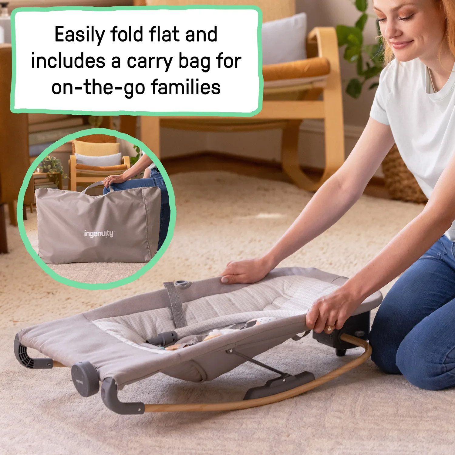 Ingenuity Keep InMotion Babywippe Soulful Skies automatisch
