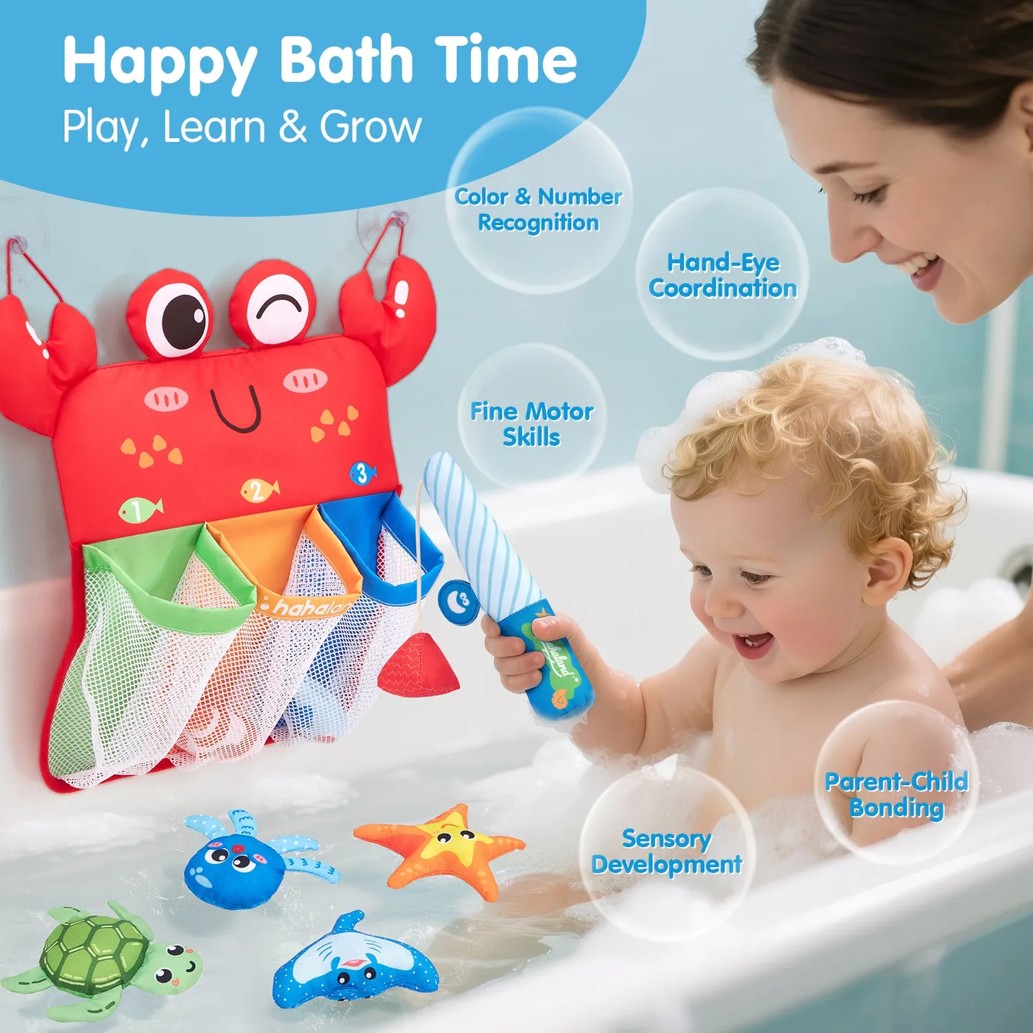 hahaland Soft Fishing Badespielzeug Angelspiel Magnet