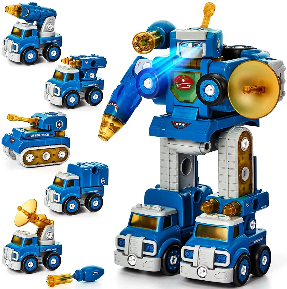 hahaland 5 in 1 Roboter Spielzeug blau zerlegbar