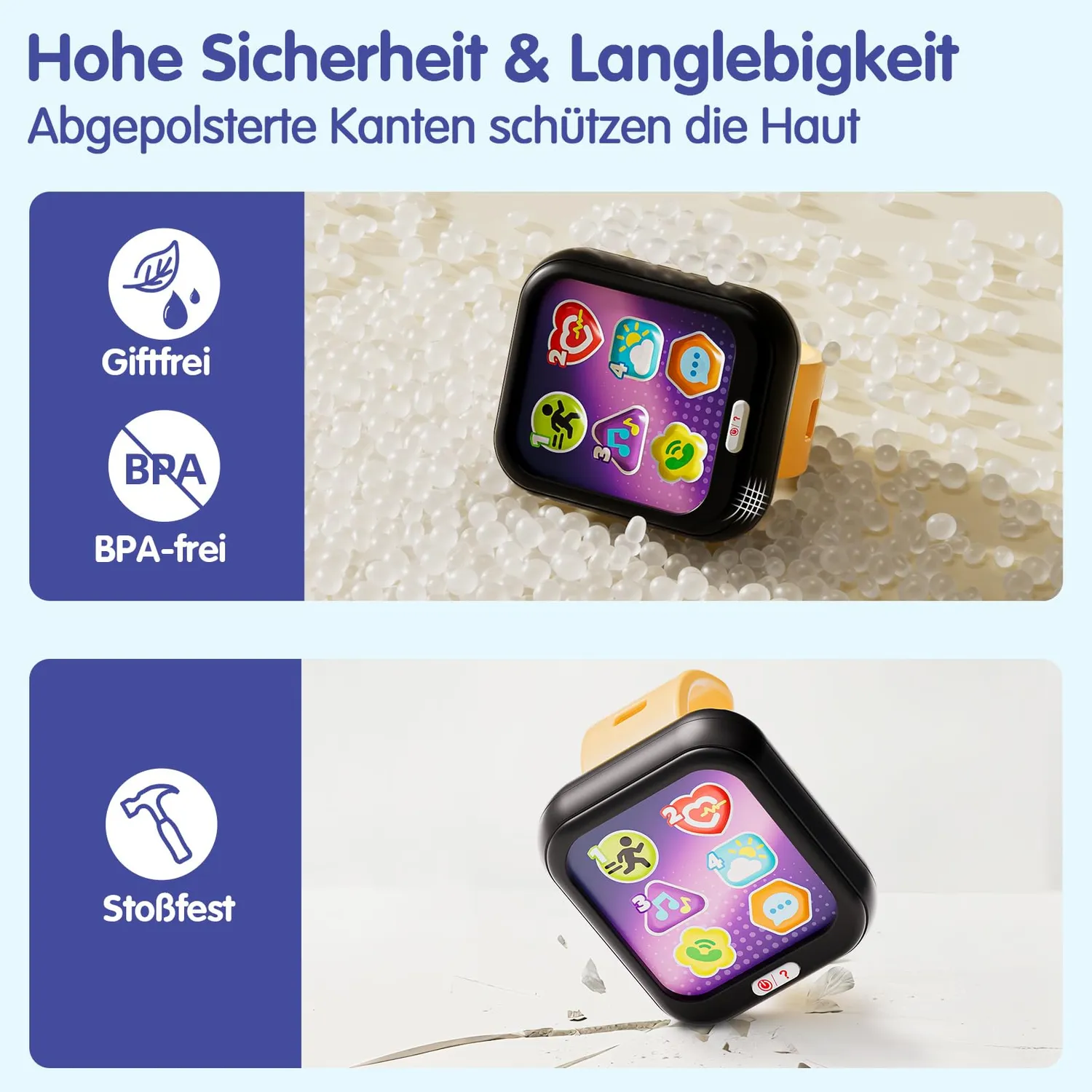 HOLA Baby-Armbanduhr Lernspielzeug Spieluhr 1 Jahr