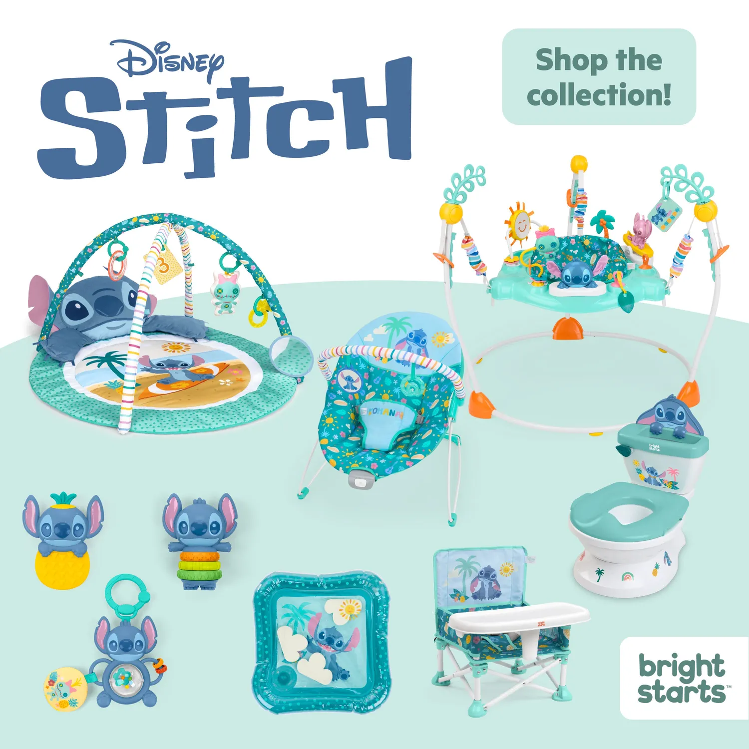 Disney Baby Stitch Tummy Tumble Spielzeug mit C-Ring