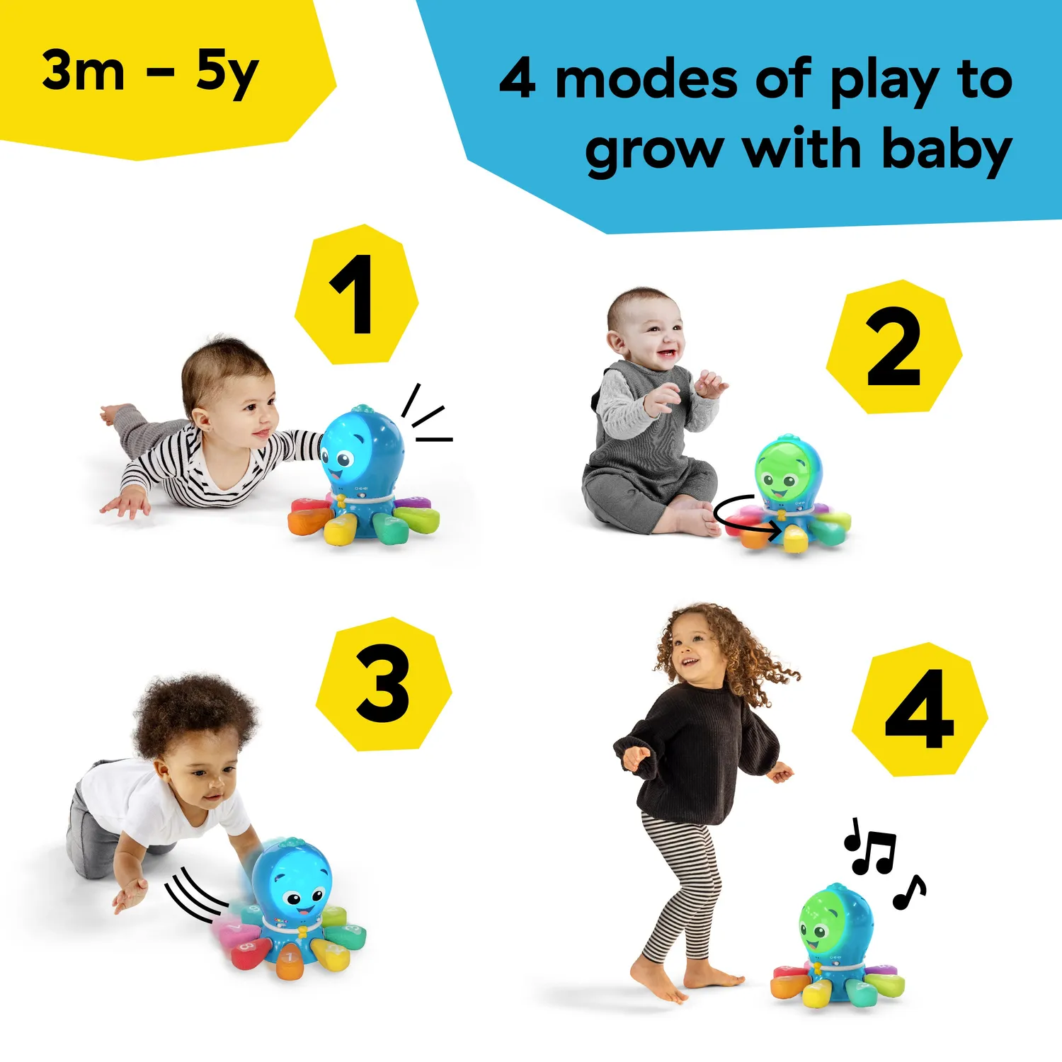 Baby Einstein Ocean Explorers Go Opus Go 4-in-1 Krabbelspielzeug