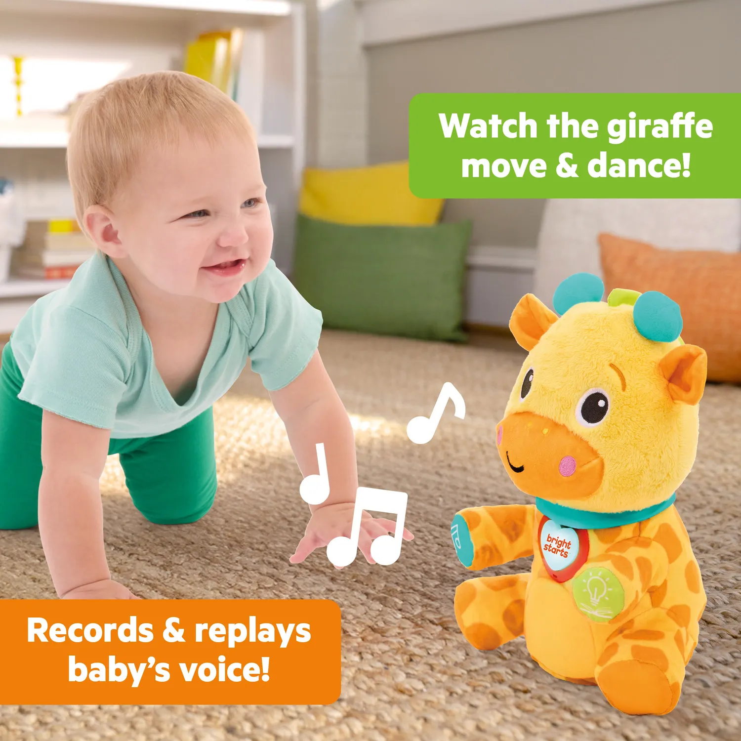 Bright Starts Chat & Cuddle Plüsch-Giraffe Musik