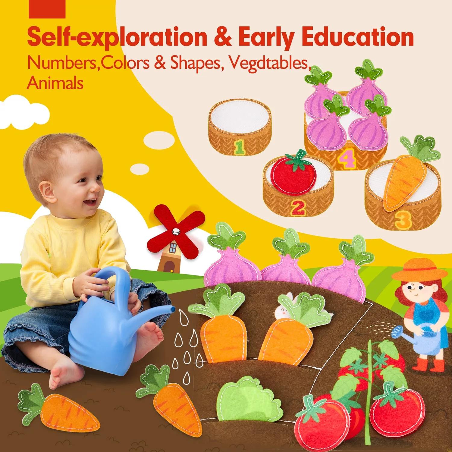 hahaland Farm Animals Quiet Book Busy Book 8 Seiten