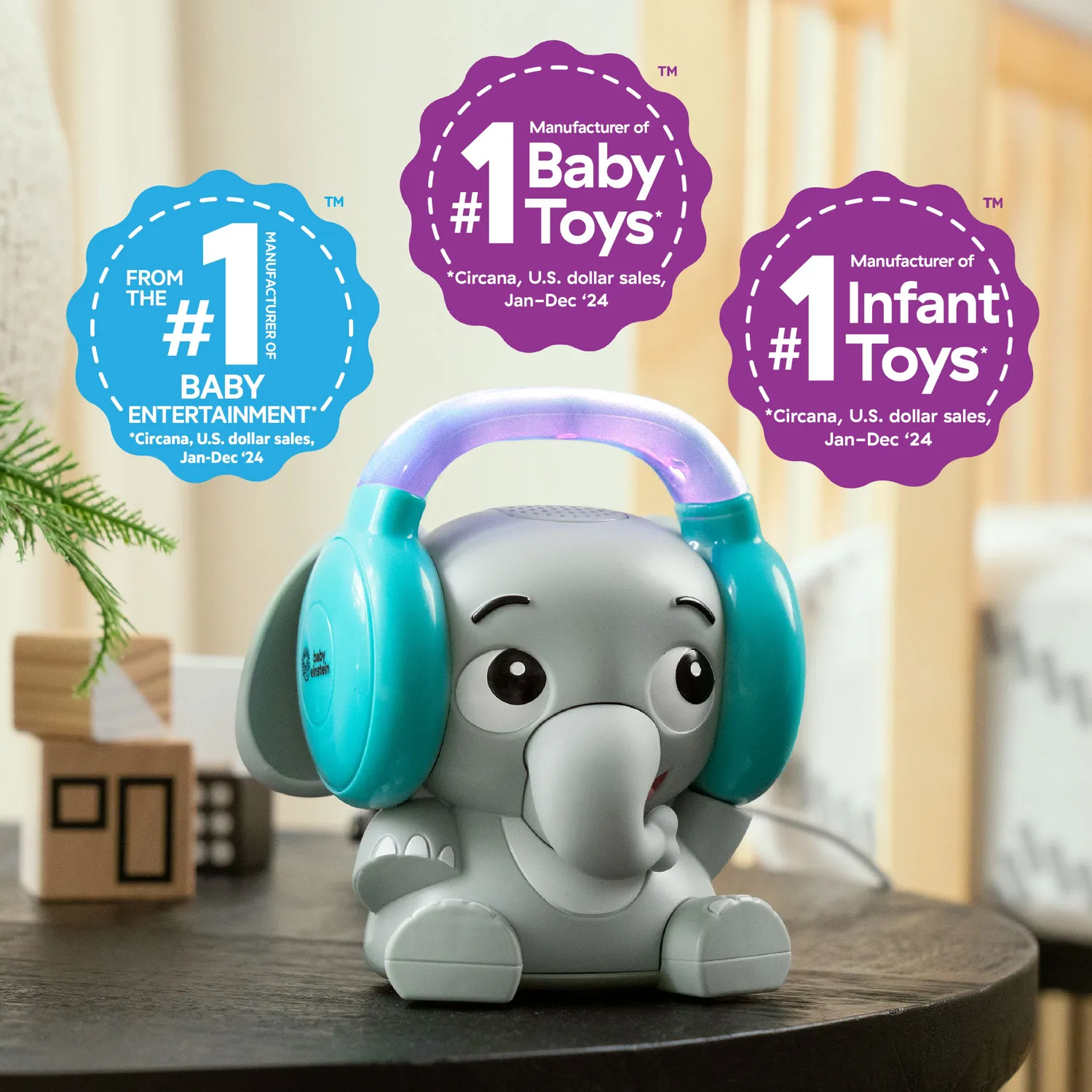 Baby Einstein Earl the Elephant Einschlafhilfe Nachtlicht Bluetooth