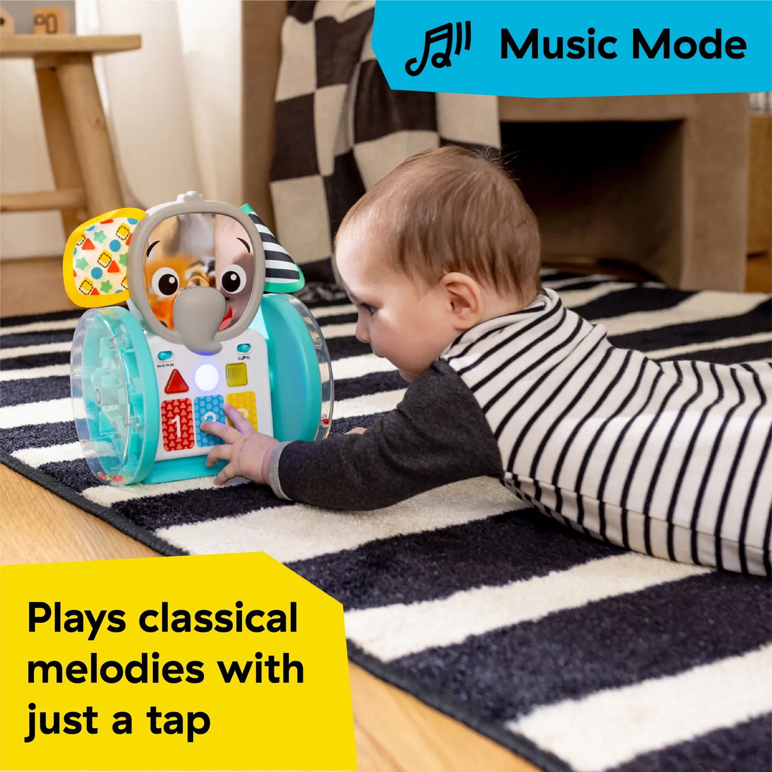 Baby Einstein Chase & Tap Earl Krabbelspielzeug mit Musik