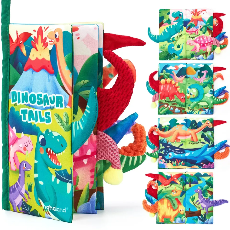hahaland Stoffbuch Dinosaurier Knisterbuch Baby