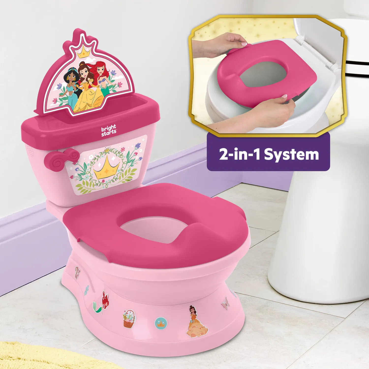 Disney Princess My Size Potty 2-in-1 Töpfchen Rosa mit Sound