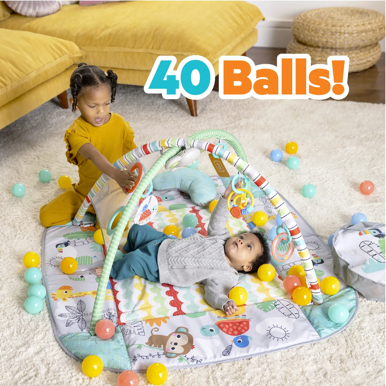 Bright Starts Totally Tropical Spieldecke Bällebad 5-in-1