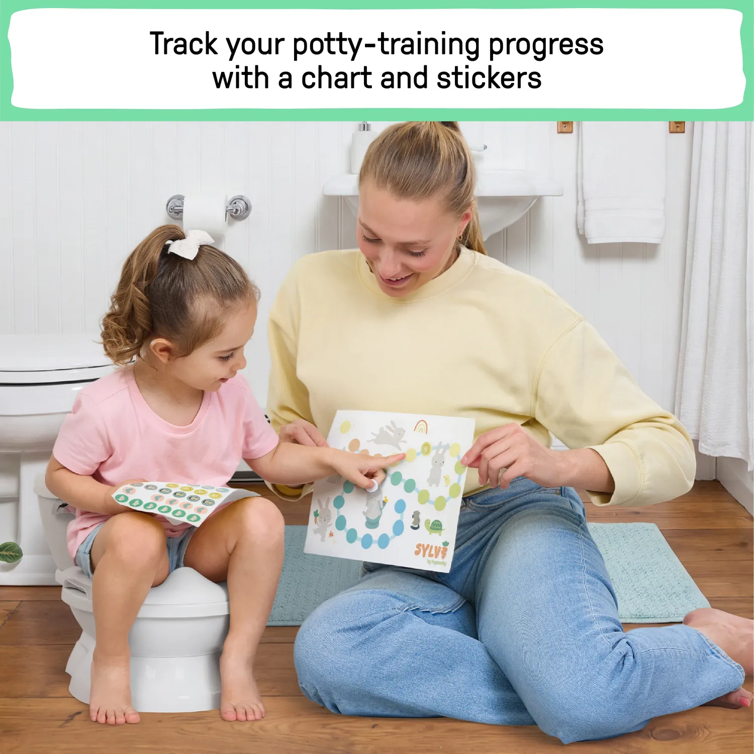 Ingenuity Sylvi Töpfchentraining Set mit Plüschhase und Miniklo